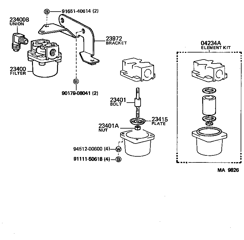 23972-73060 BRACKET, FILTER & SOLENOID VALVE product image