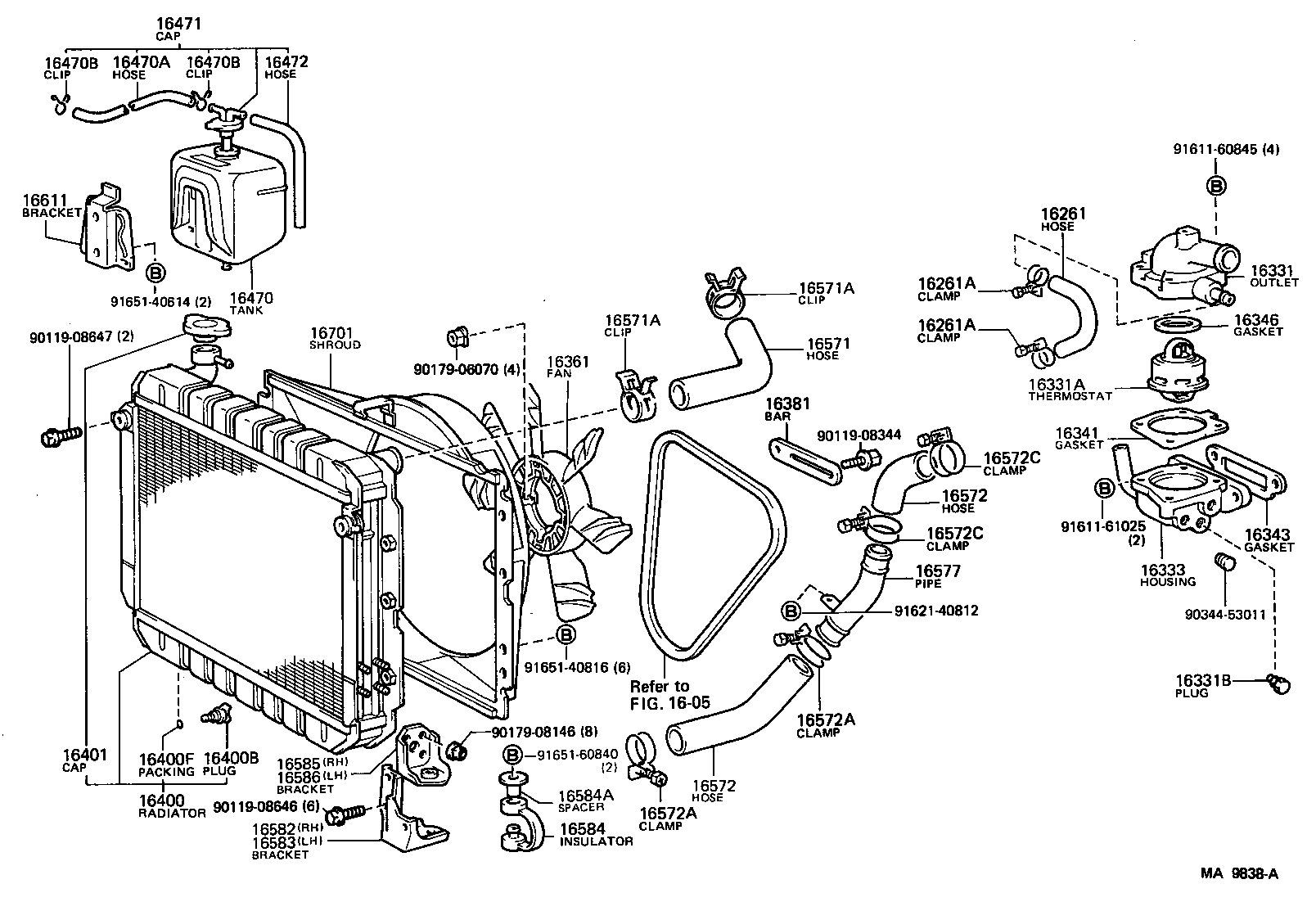 16400-68160 RADIATOR ASSY product image