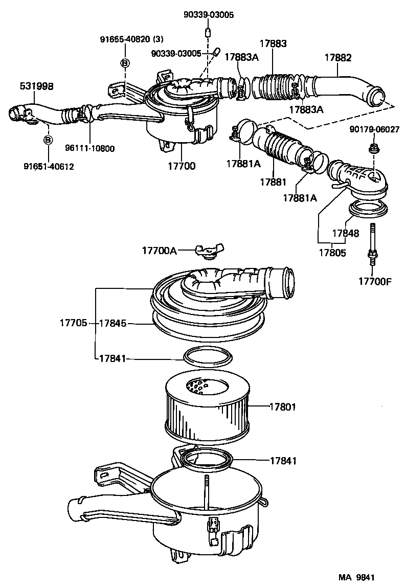 17700-68270 CLEANER ASSY, AIR product image