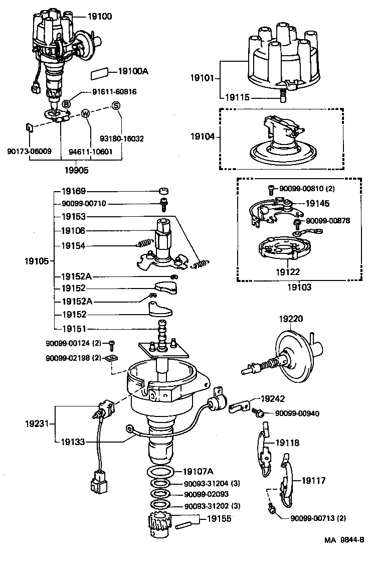 19100-61260 DISTRIBUTOR ASSY product image
