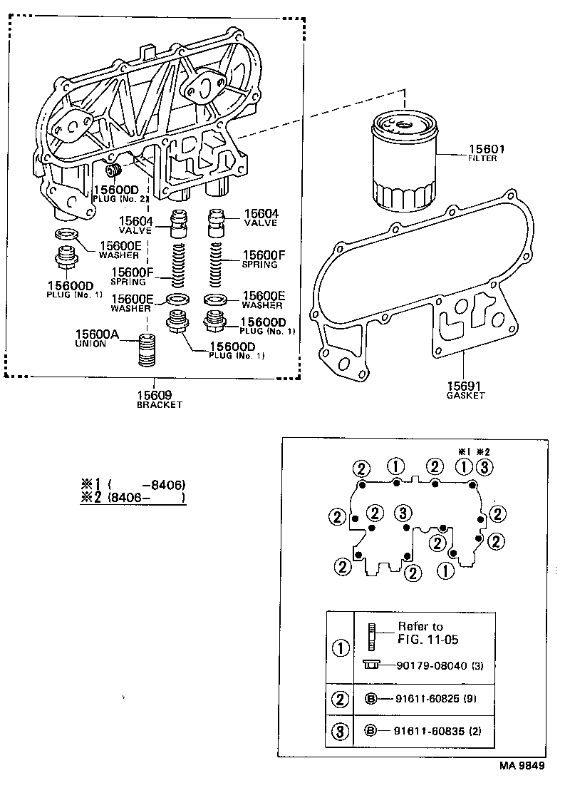 15609-54071 BRACKET SUB-ASSY, OIL FILTER product image