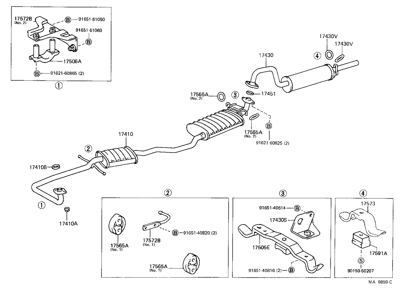 17430-70540 PIPE ASSY, EXHAUST, TAIL product image