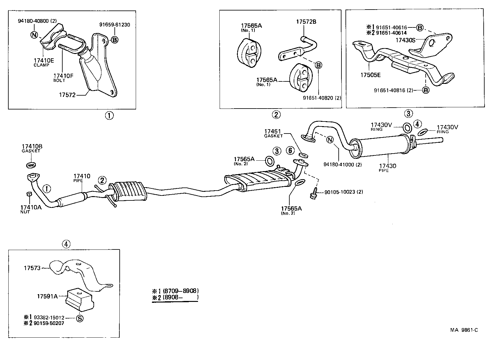 17430-70540 PIPE ASSY, EXHAUST, TAIL product image