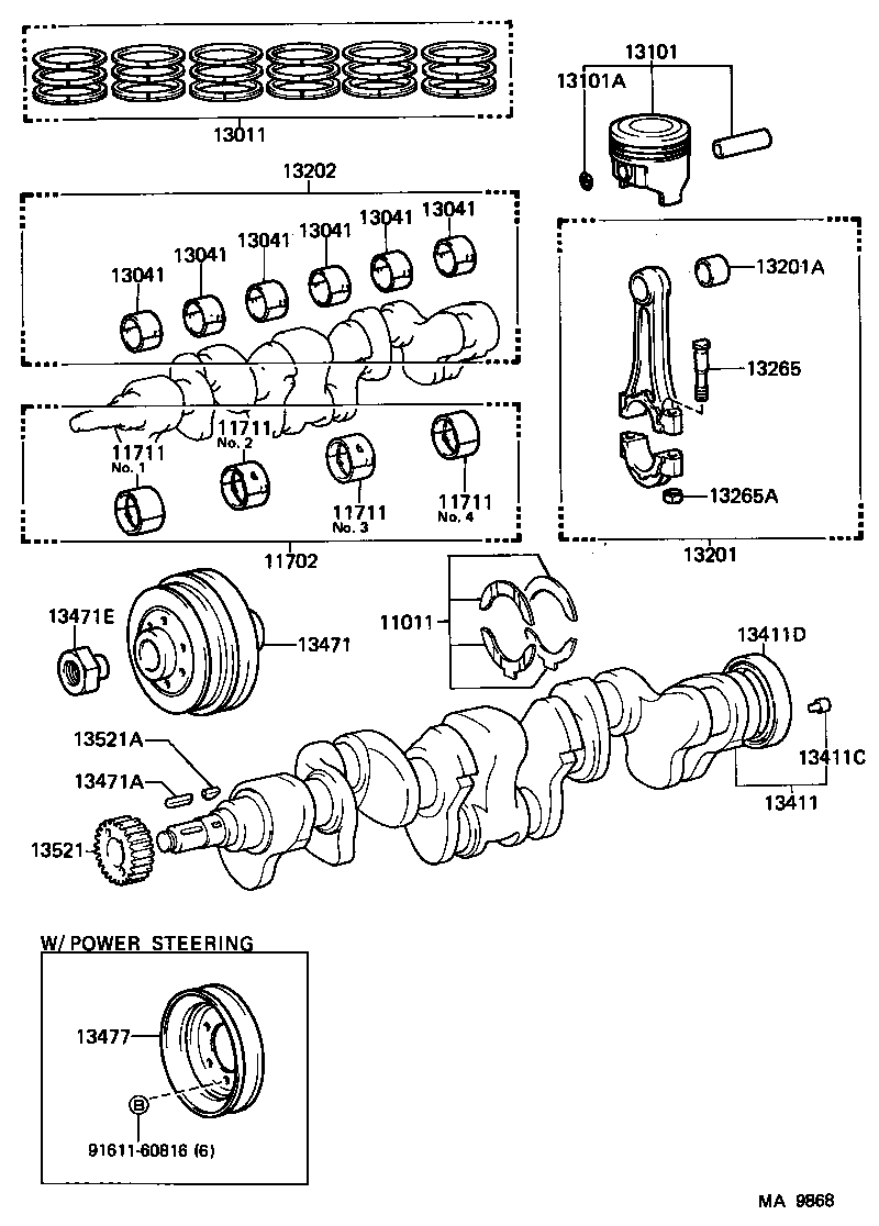 13207-68050 BEARING SET, CONNECTING ROD product image