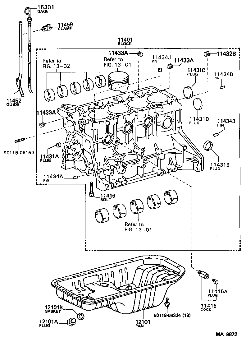 12584-54020 INSULATOR, CYLINDER BROCK, NO.4 product image