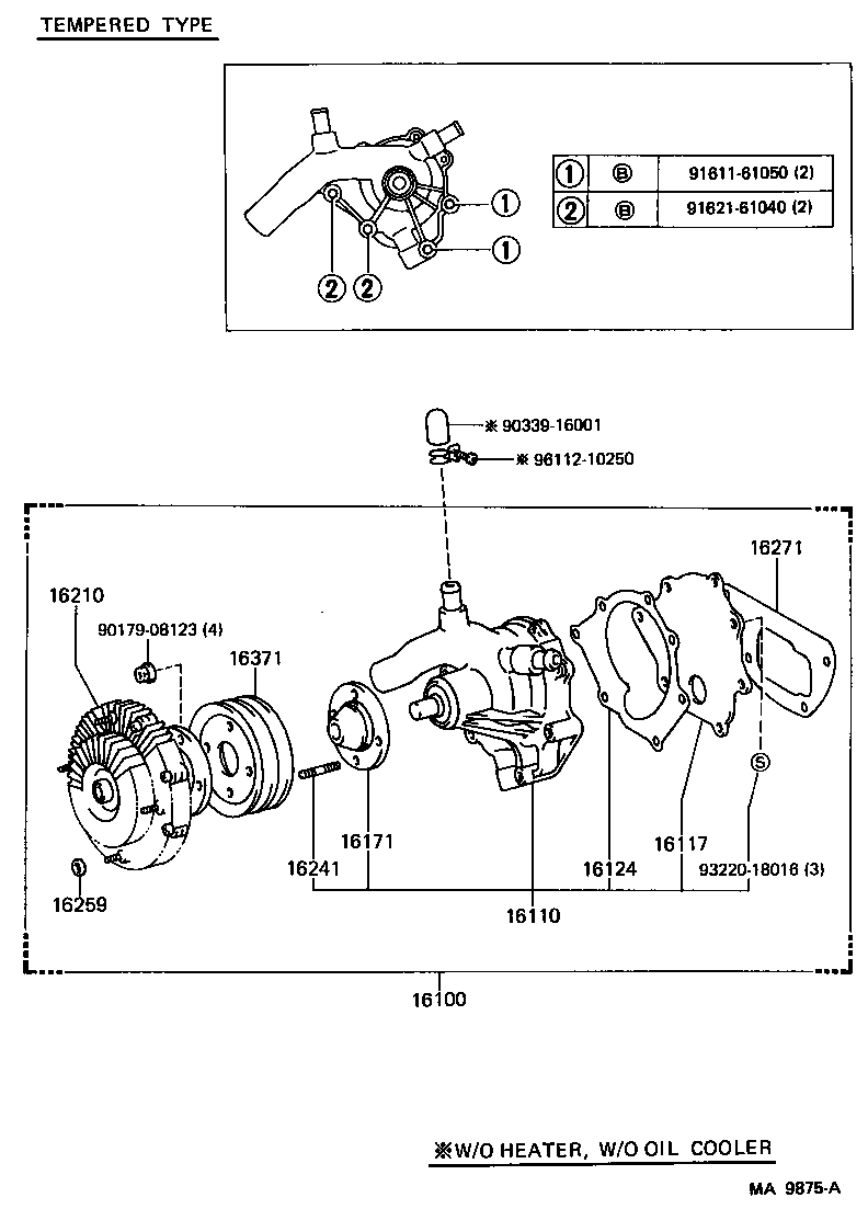 16100-69146 PUMP ASSY, ENGINE WATER product image