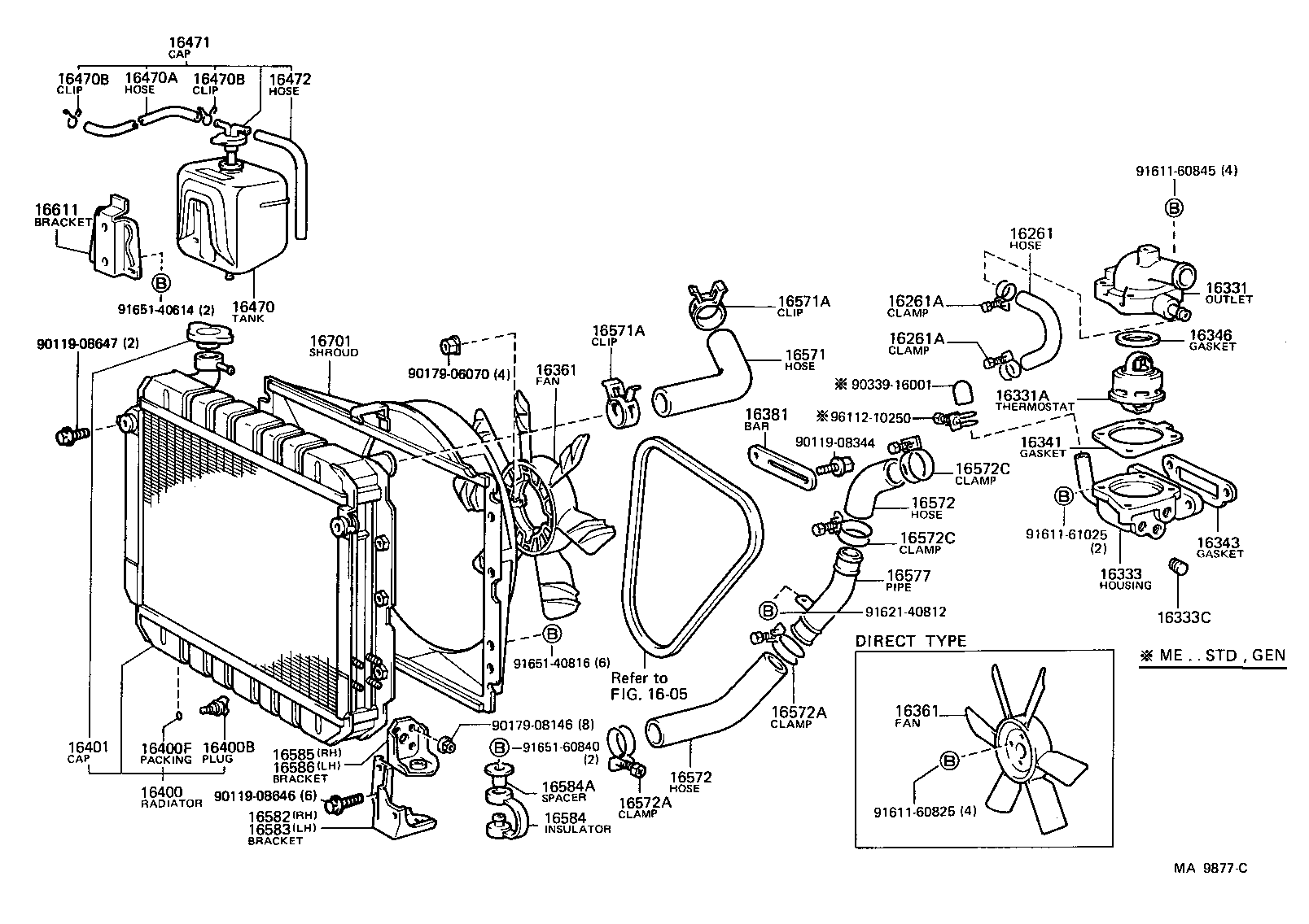 16400-68170 RADIATOR ASSY product image