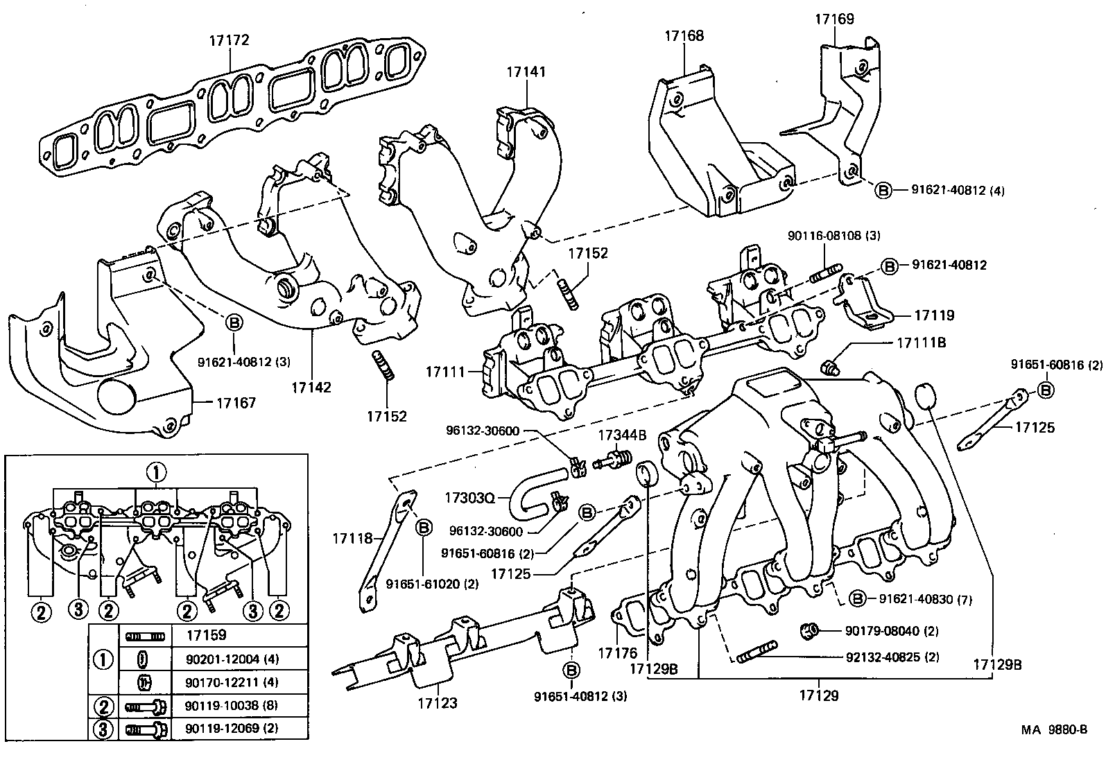 Toyota 17141-66030 MANIFOLD, EXHAUST