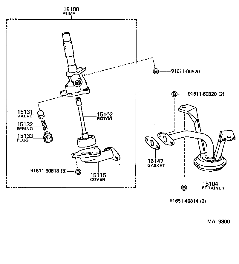 15104-54200 STRAINER SUB-ASSY, OIL product image