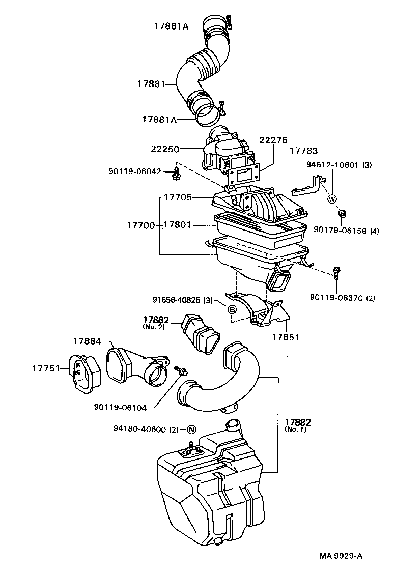 Toyota 17700-74041 CLEANER ASSY, AIR
