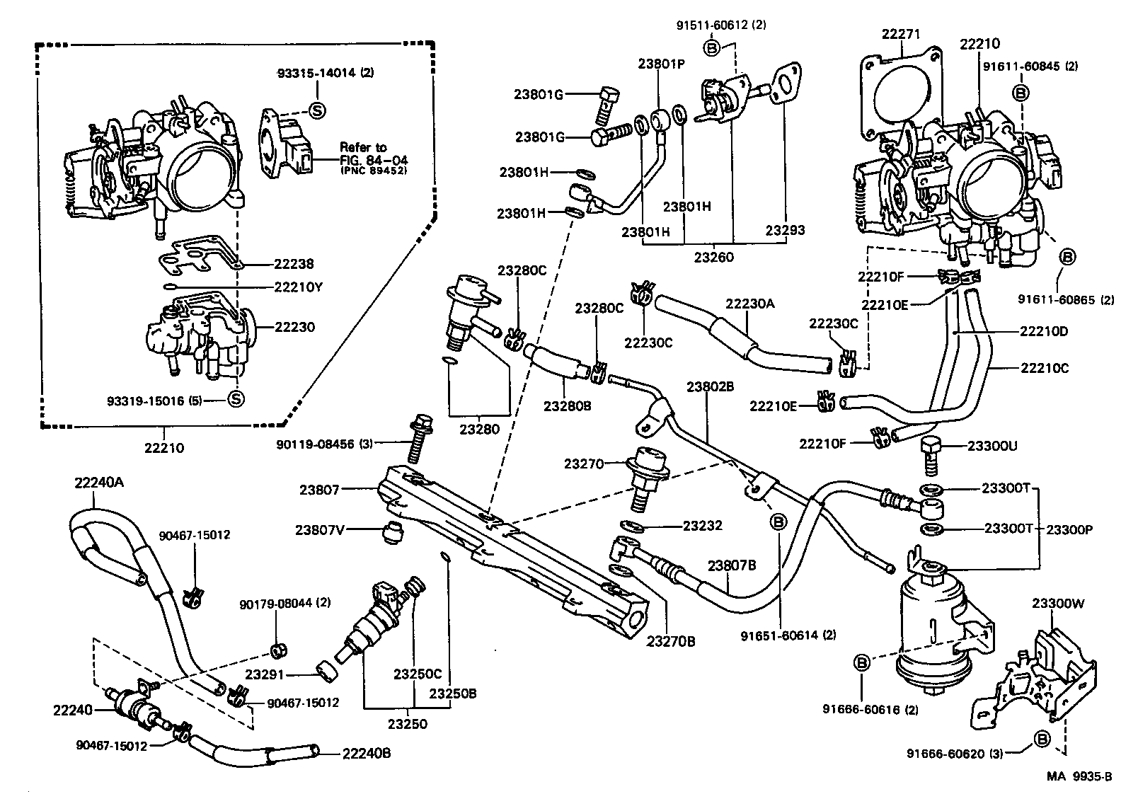 Toyota 16282-74020 HOSE, WATER BY-PASS, NO.2