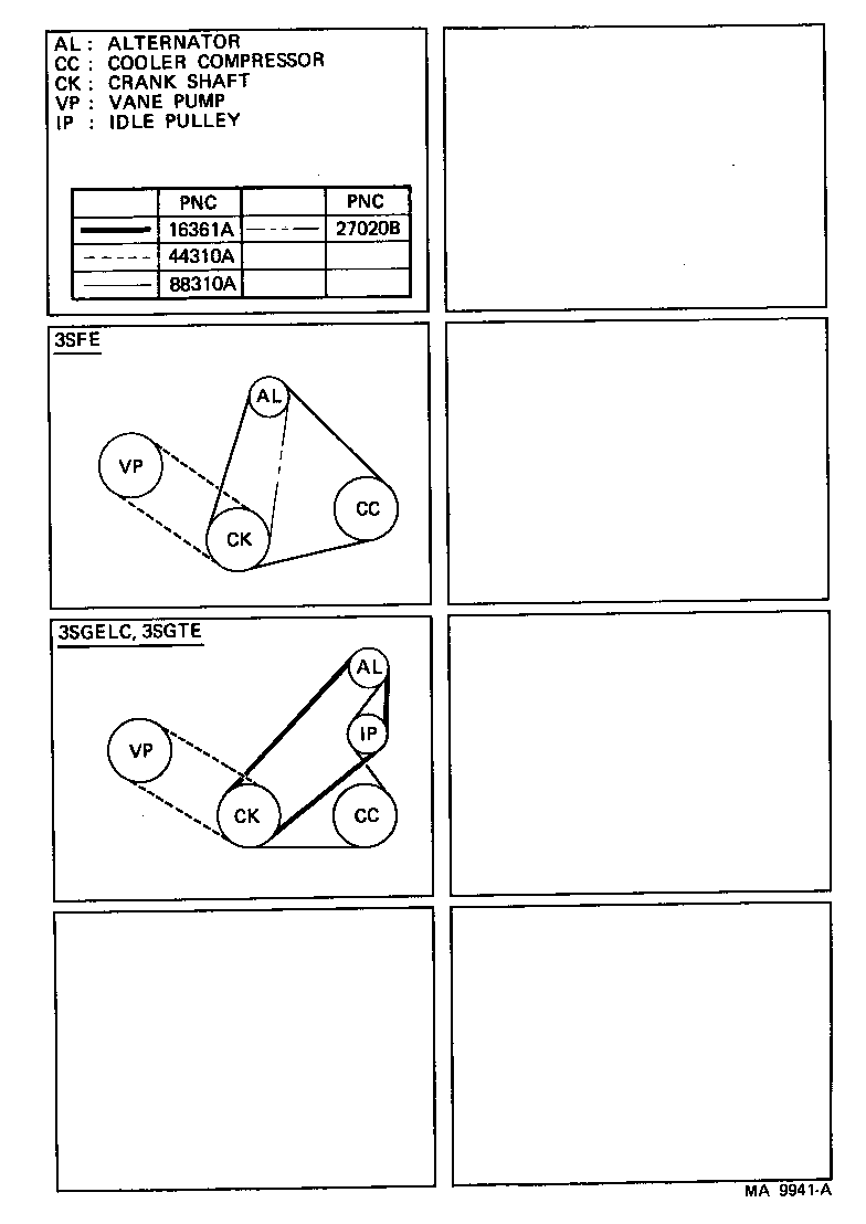 90916-02216 BELT, V(FOR FAN & ALTERNATOR) product image