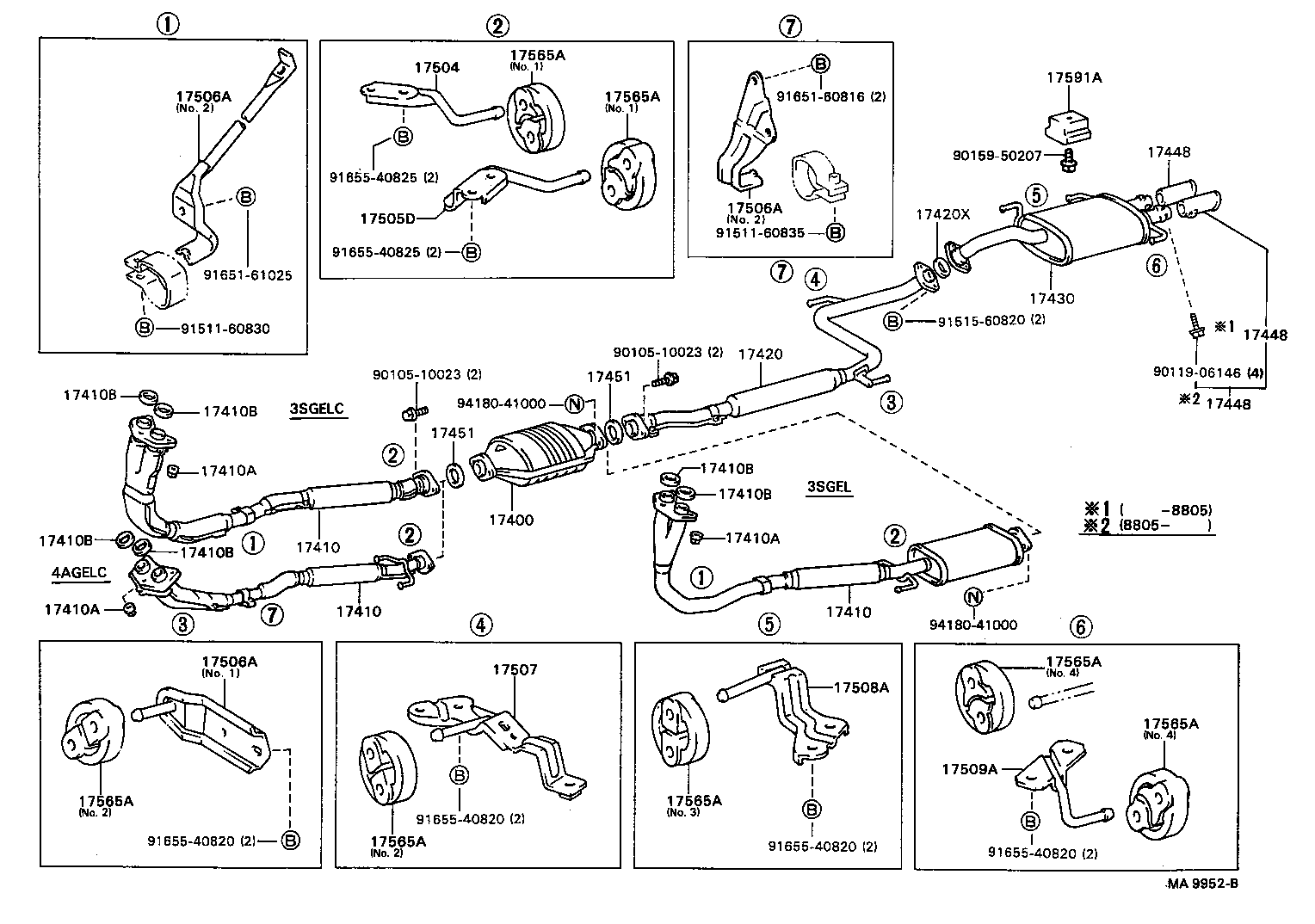 17410-16470 PIPE ASSY, EXHAUST, FRONT product image