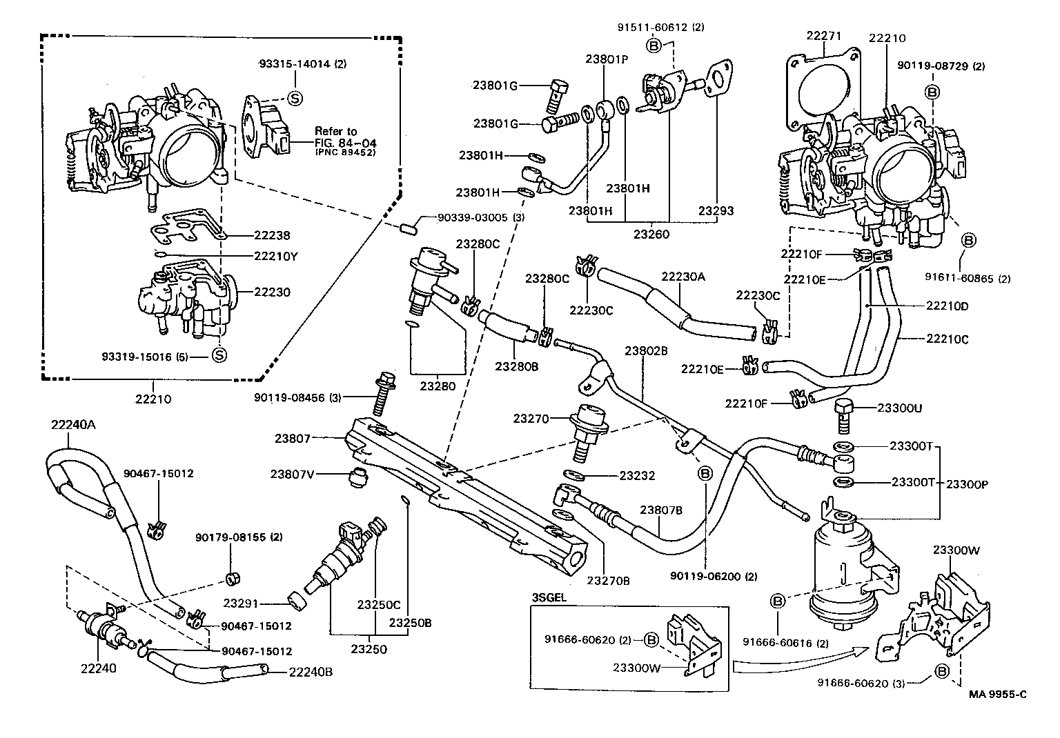 23206-74301 BRACKET, FUEL PUMP product image