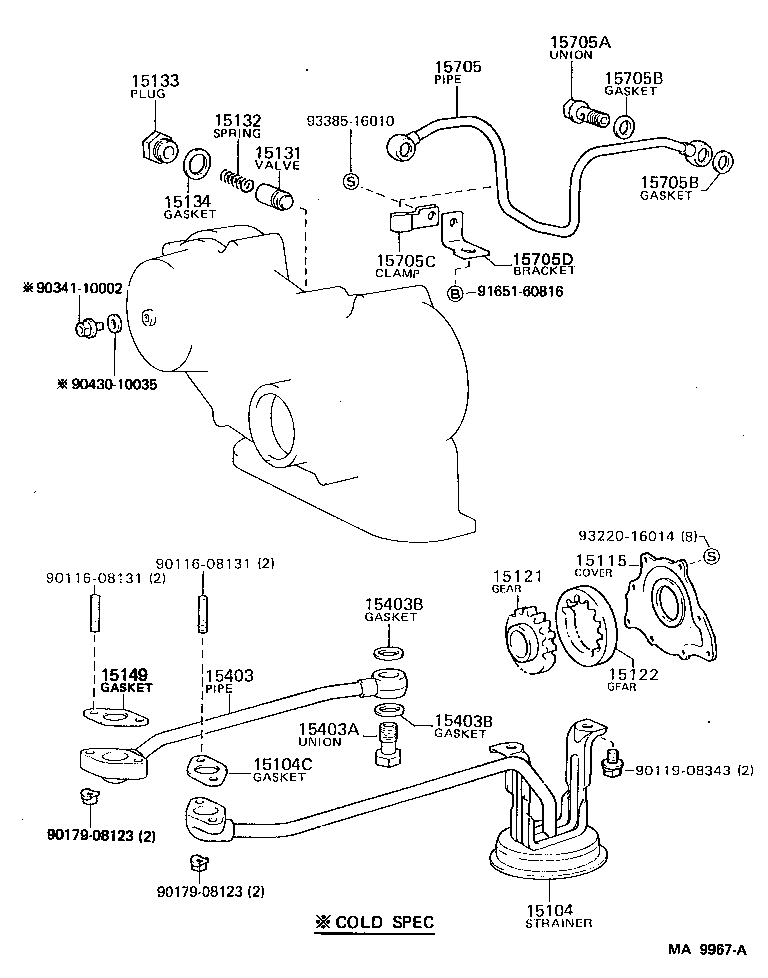 15149-68020 GASKET, OIL STRAINER FLANGE product image