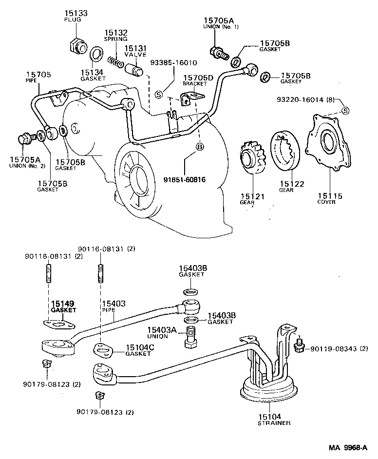 15149-68020 GASKET, OIL STRAINER FLANGE product image