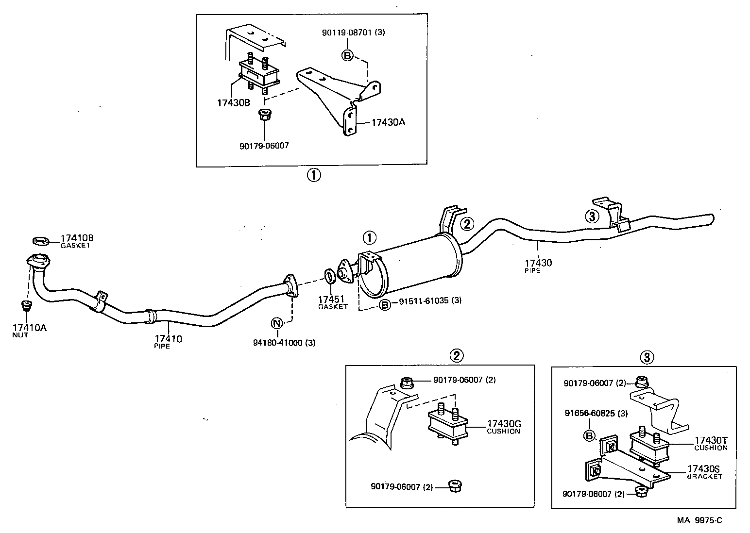17430-61260 PIPE ASSY, EXHAUST, TAIL product image