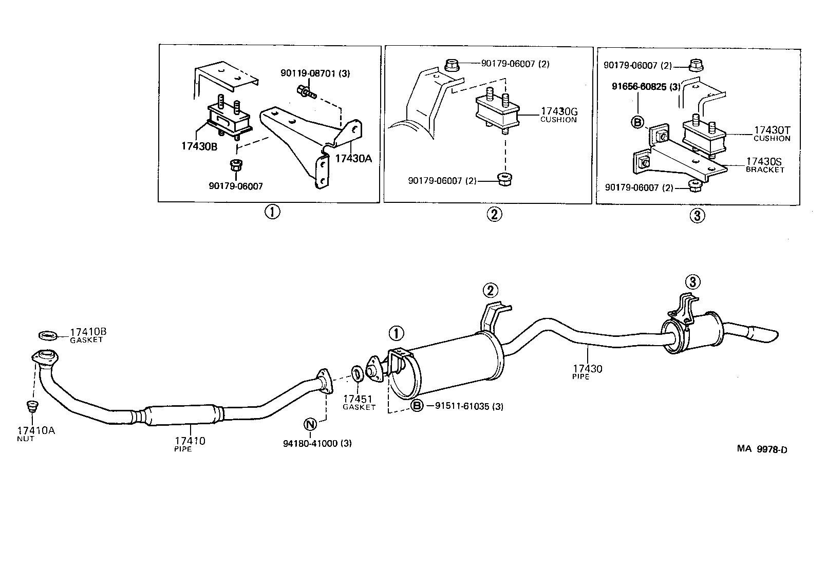 17405-58220 PIPE ASSY, EXHAUST, TAIL product image
