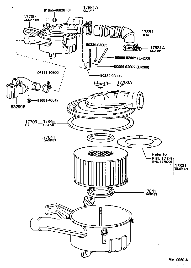 17700-61230 CLEANER ASSY, AIR product image