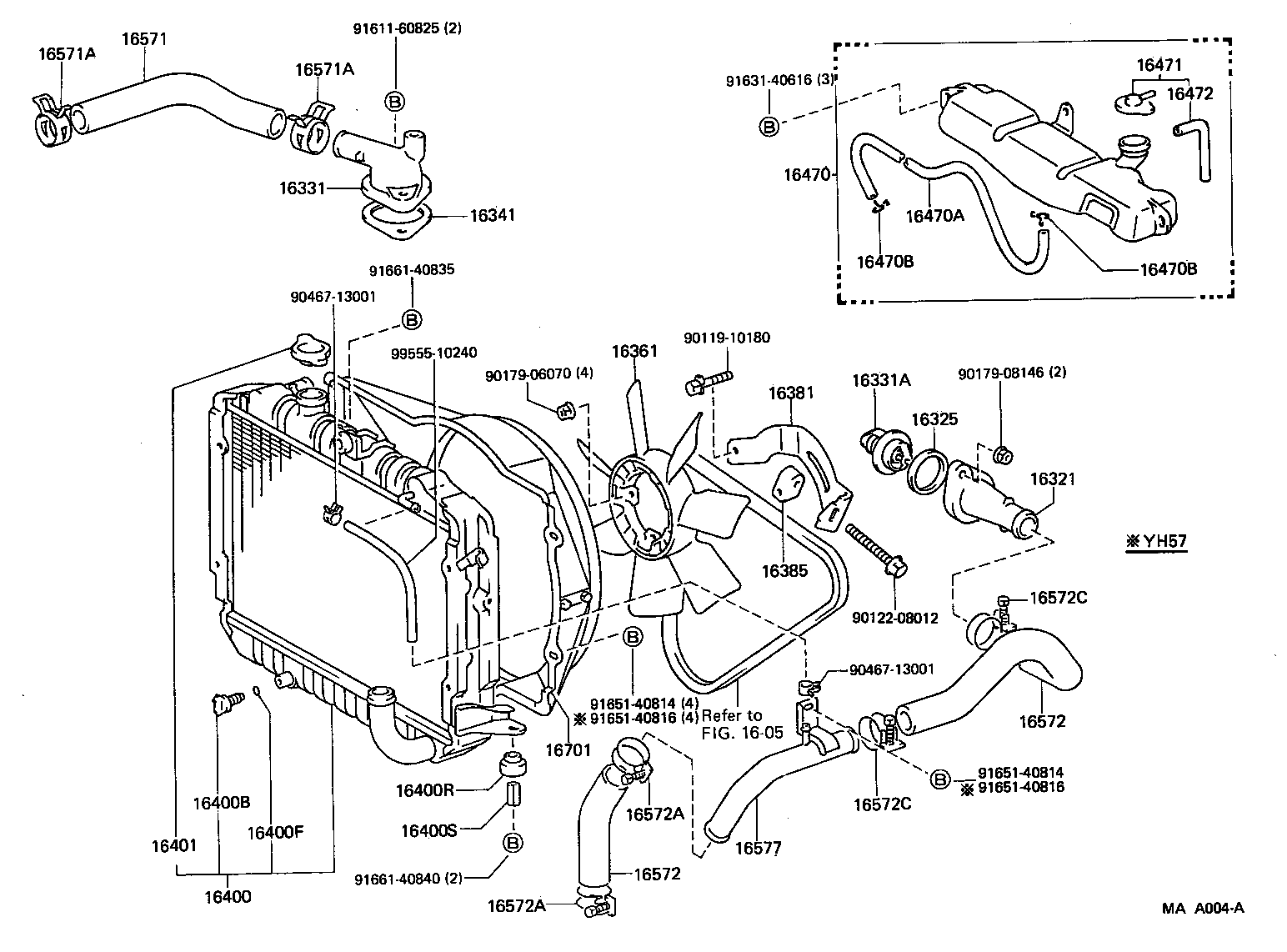 16381-54050 BAR, FAN BELT ADJUSTING product image