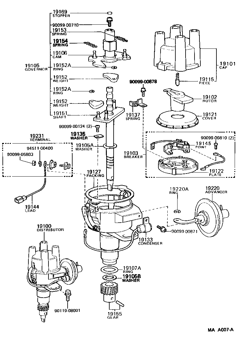 19106-73010 CAM SUB-ASSY, DISTRIBUTOR product image