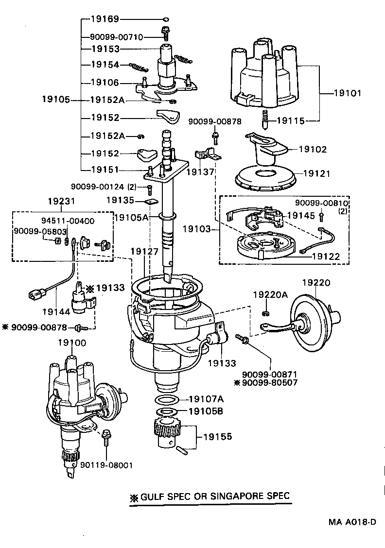 19153-73090 SPRING, GOVERNOR, A product image