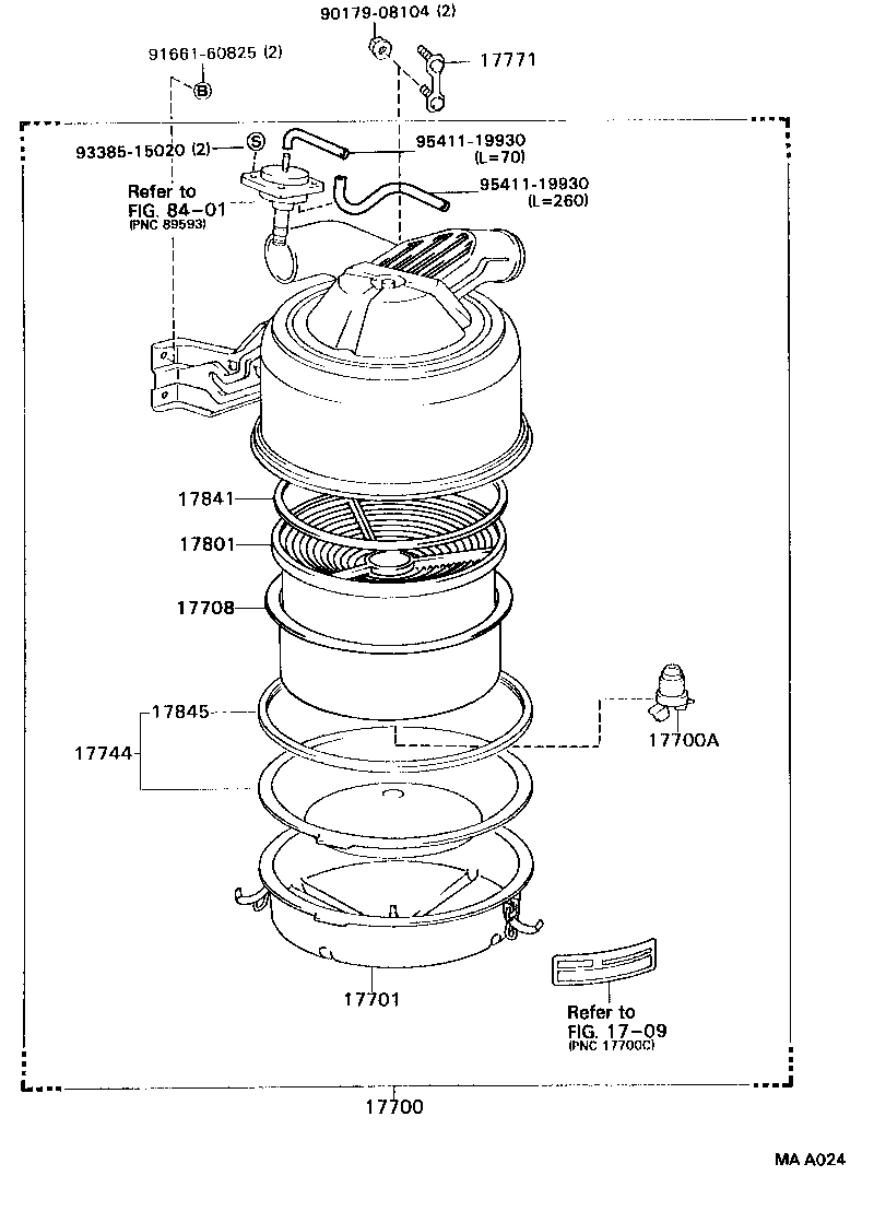 17700-58230 CLEANER ASSY, AIR product image