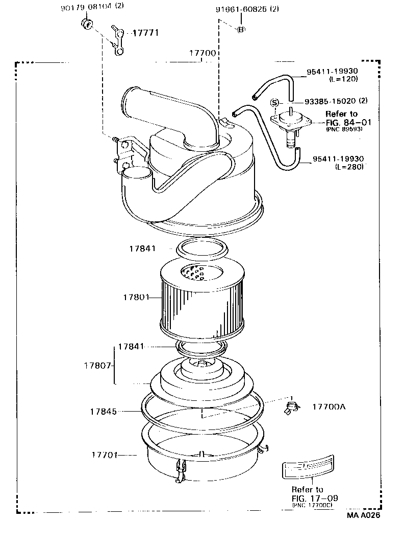 17700-58230 CLEANER ASSY, AIR product image