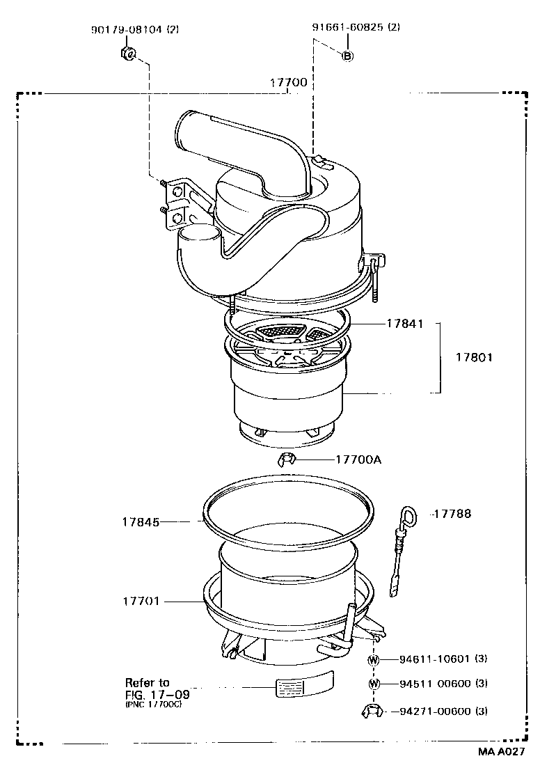 17700-58230 CLEANER ASSY, AIR product image