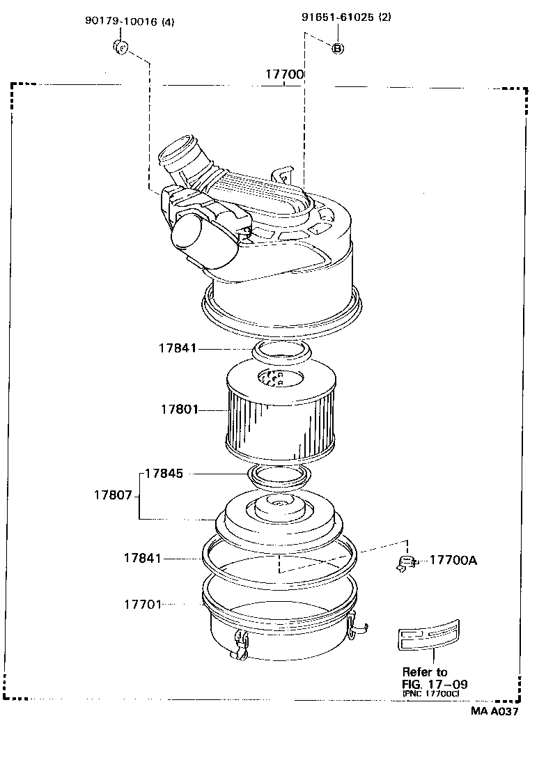 17700-58230 CLEANER ASSY, AIR product image