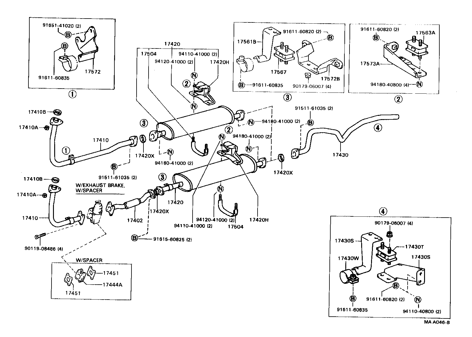 17430-58300 PIPE ASSY, EXHAUST, TAIL product image