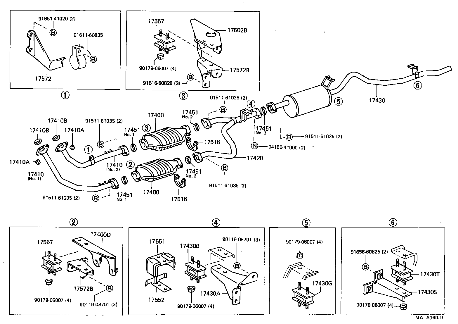 17430-61260 PIPE ASSY, EXHAUST, TAIL product image