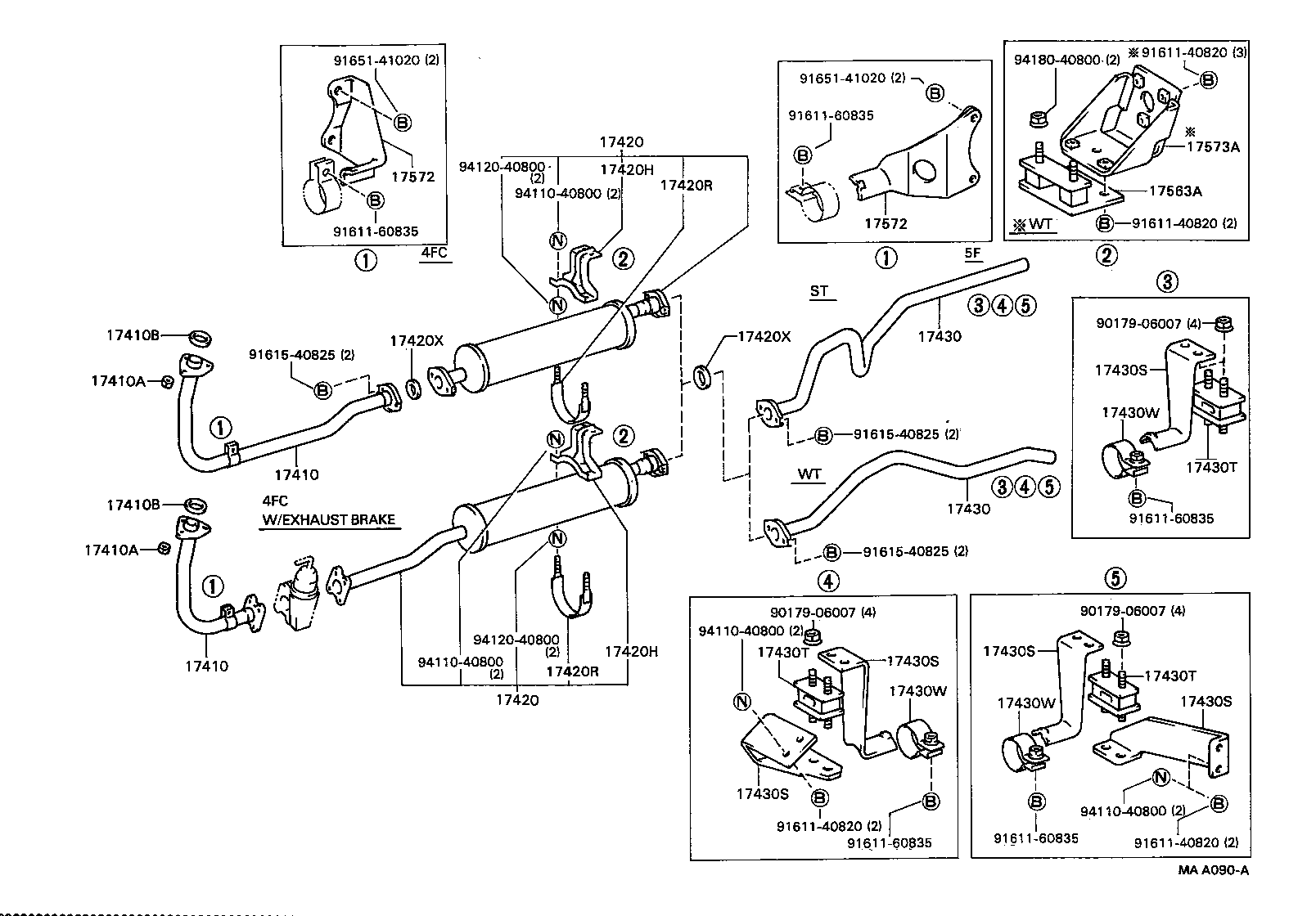 17571-36041 BRACKET, EXHAUST PIPE NO.1 SUPPORT product image
