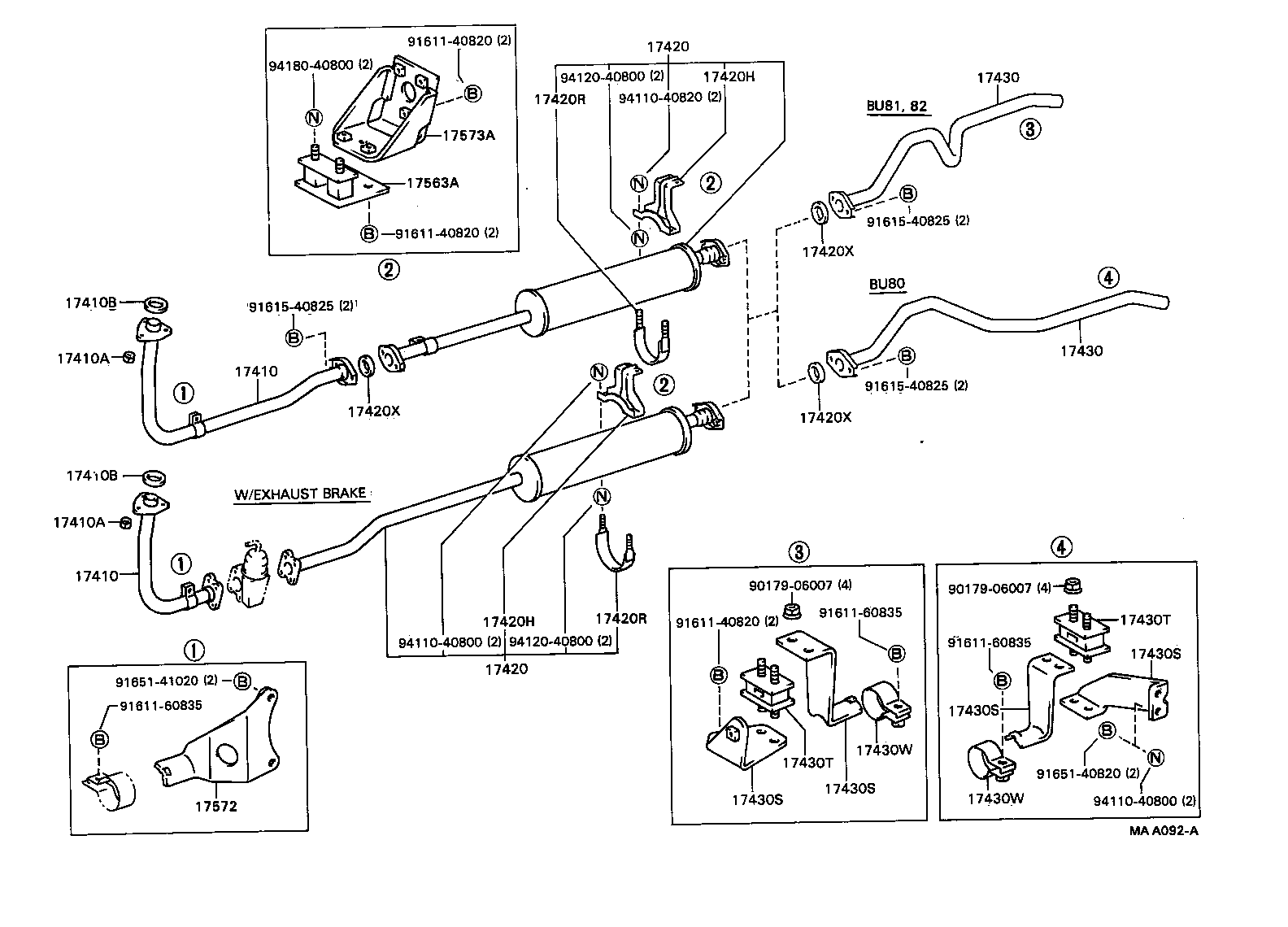 17571-36041 BRACKET, EXHAUST PIPE NO.1 SUPPORT product image
