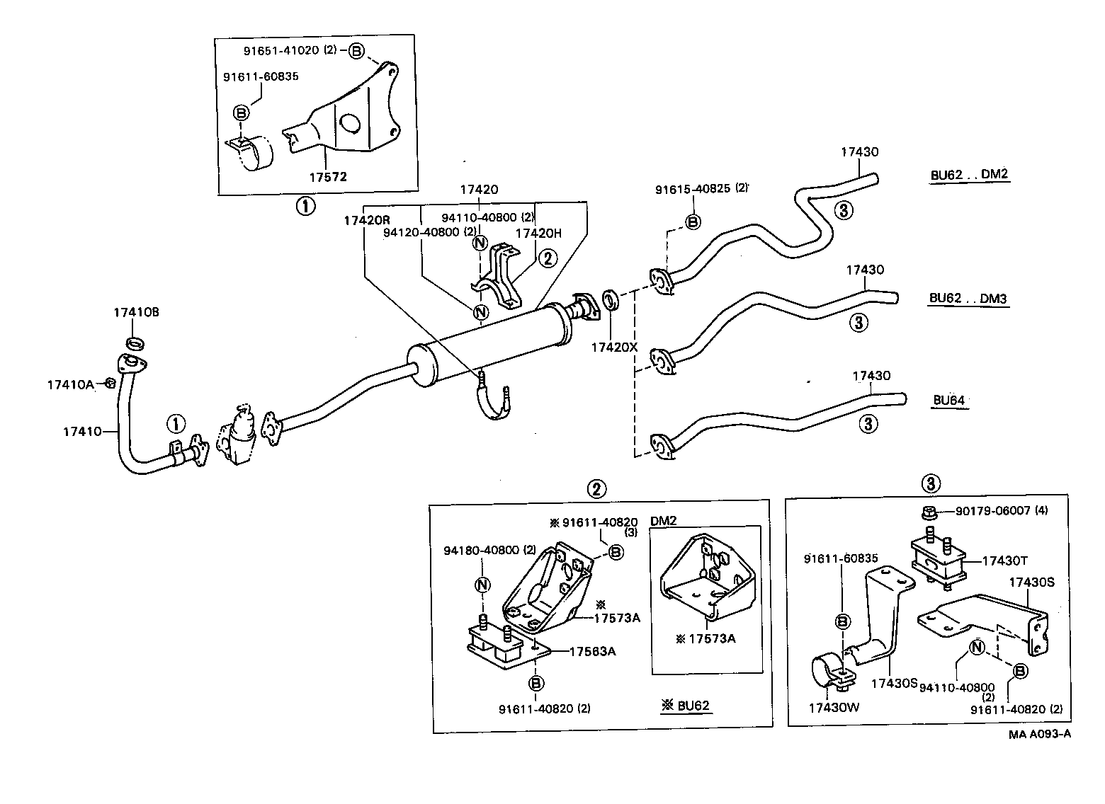 17571-36041 BRACKET, EXHAUST PIPE NO.1 SUPPORT product image