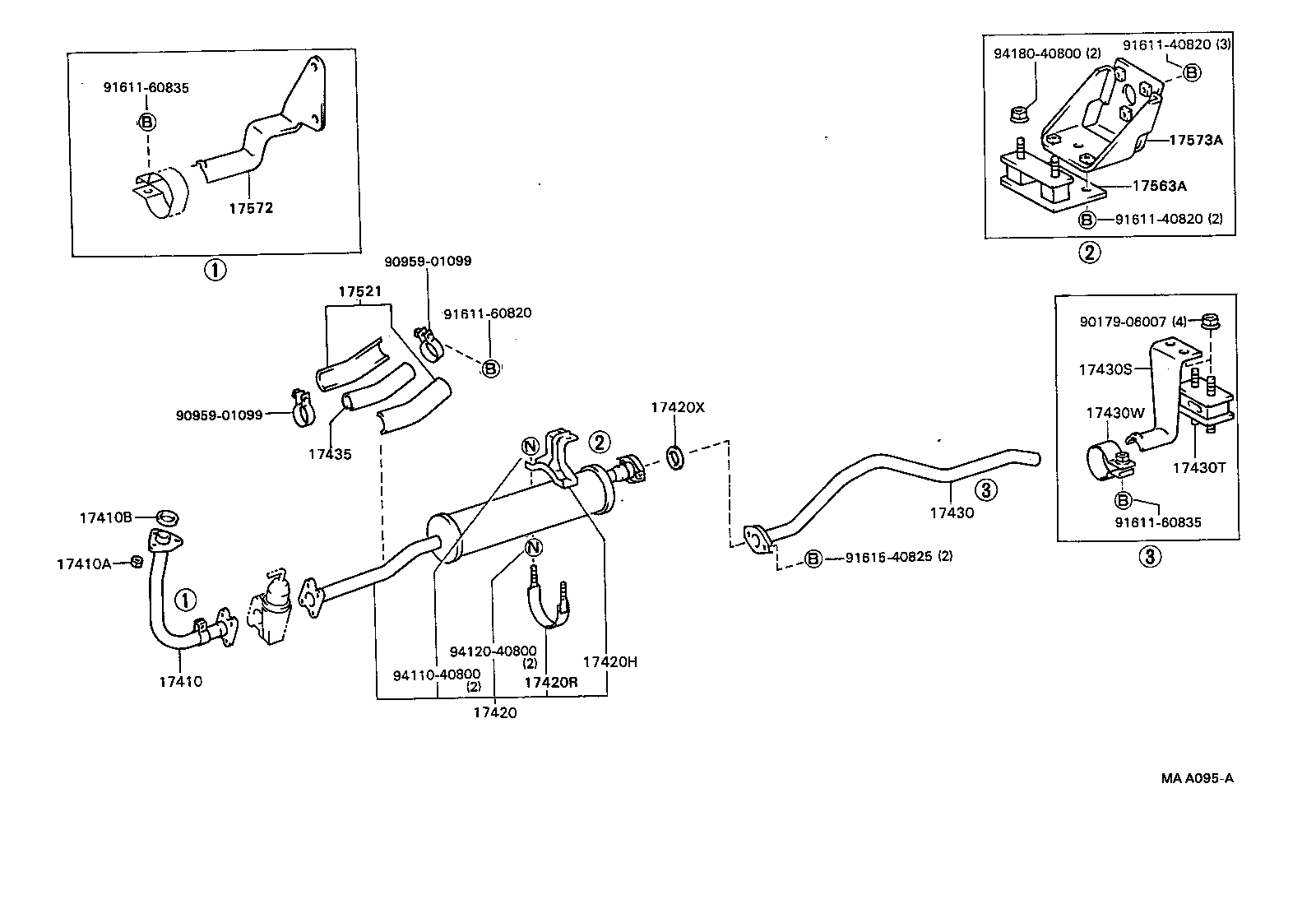 17571-36041 BRACKET, EXHAUST PIPE NO.1 SUPPORT product image