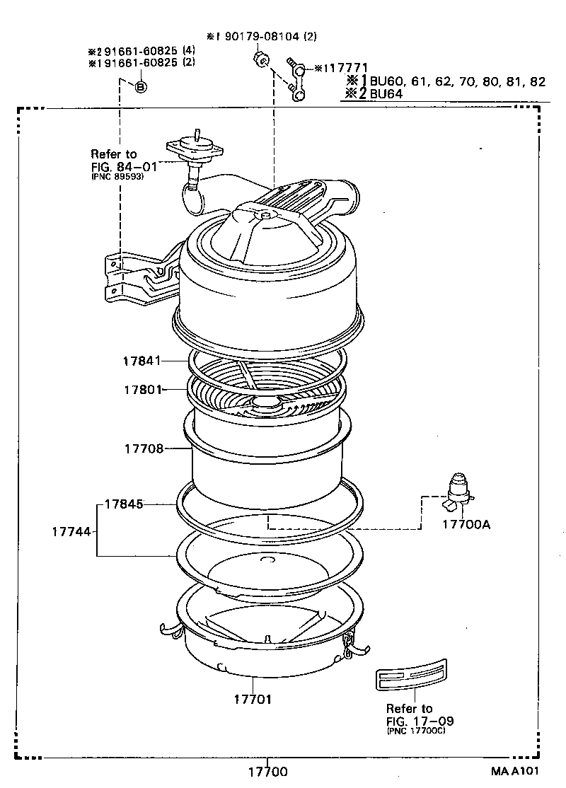 17700-56390 CLEANER ASSY, AIR product image