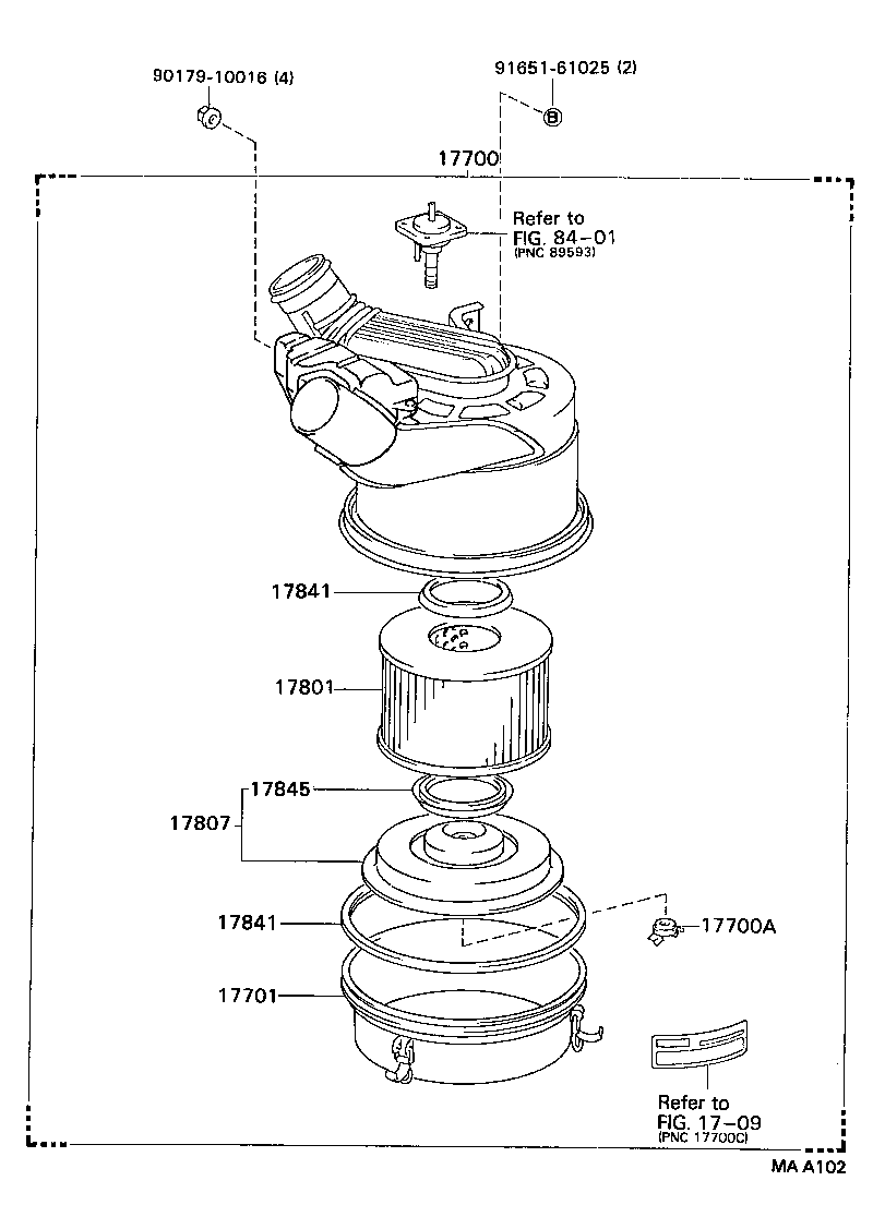 17700-56390 CLEANER ASSY, AIR product image