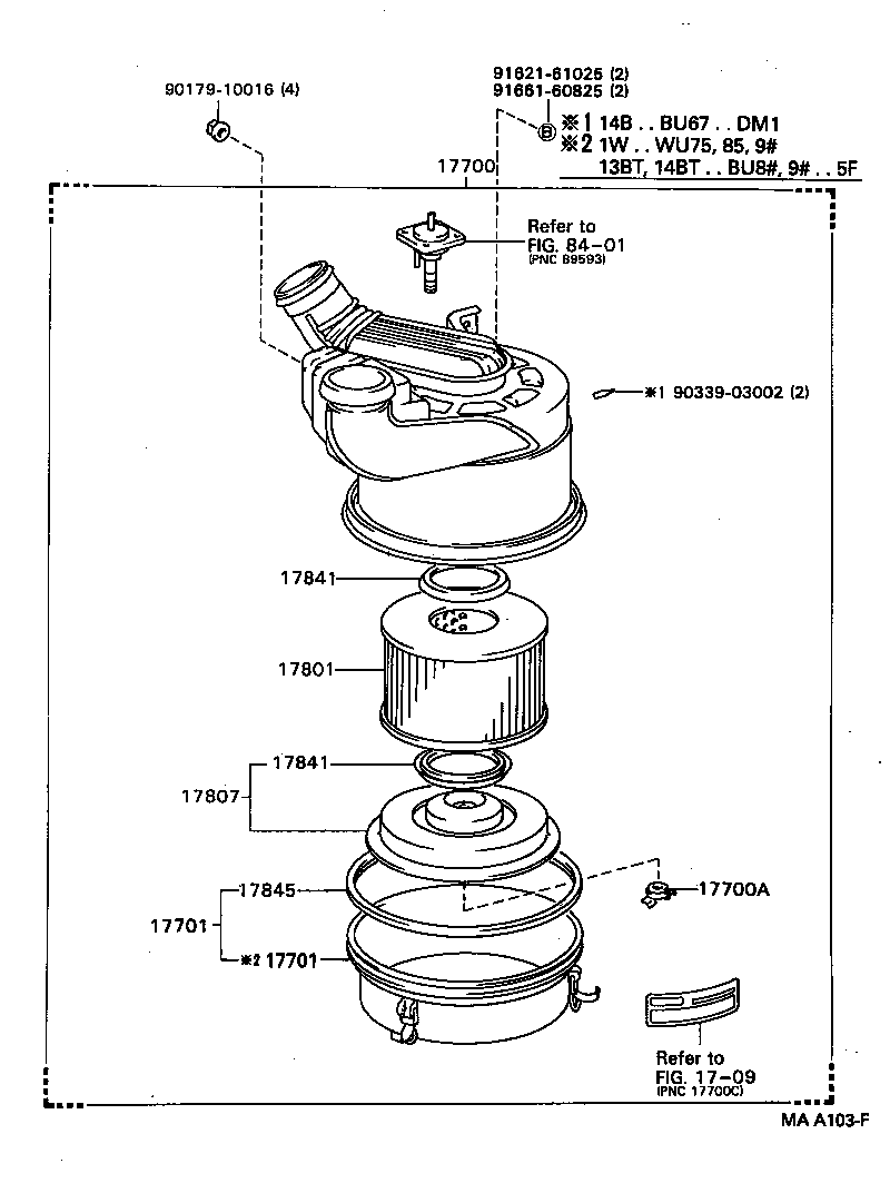 17700-56490 CLEANER ASSY, AIR product image