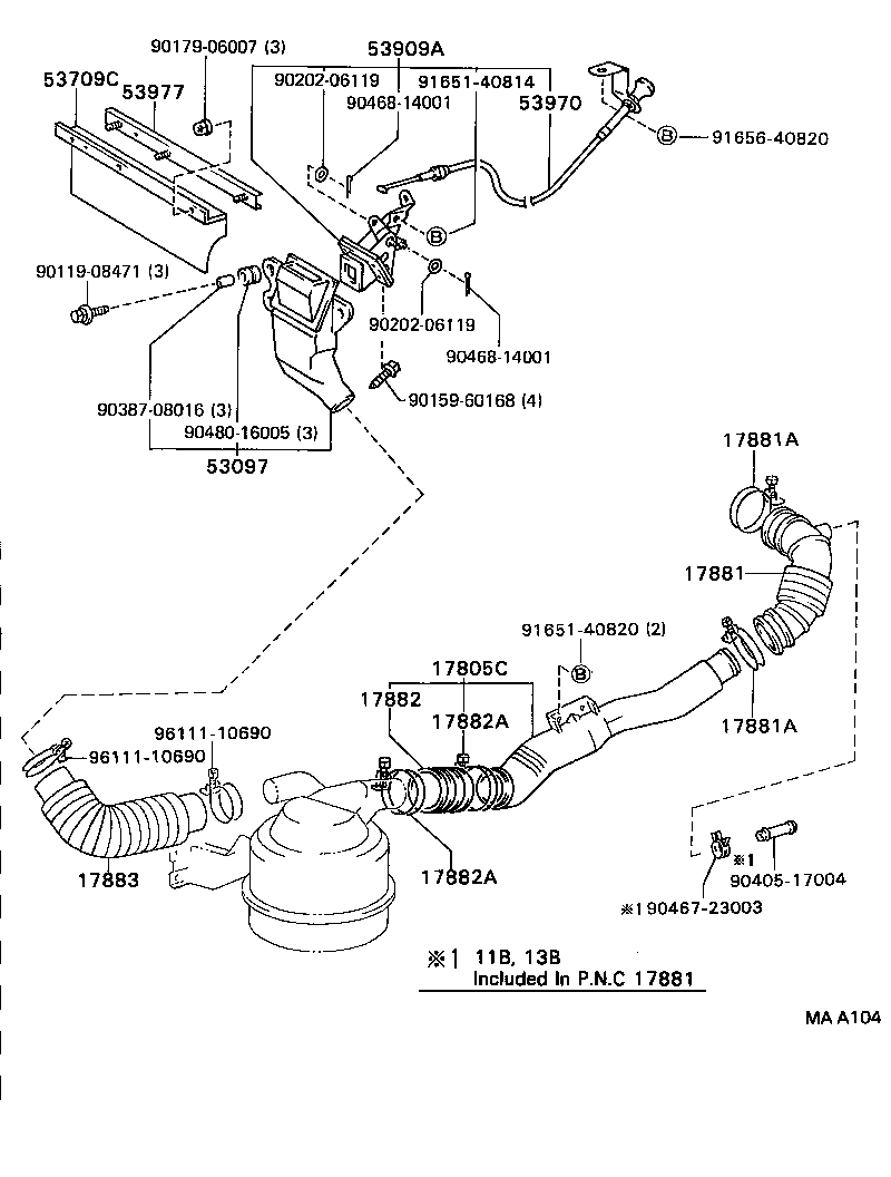 17700-56390 CLEANER ASSY, AIR product image