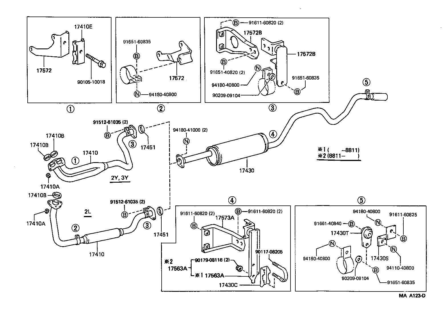17430-54691 PIPE ASSY, EXHAUST, TAIL product image