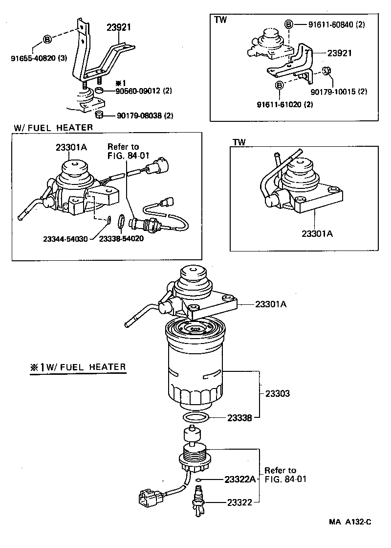 23301-54440 CAP ASSY, FUEL FILTER product image