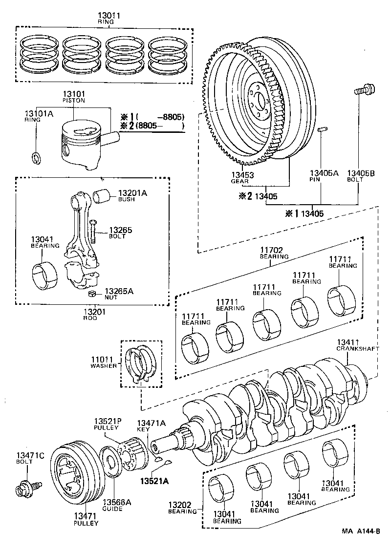 13101-54101 PISTON SUB-ASSY, W/PIN product image