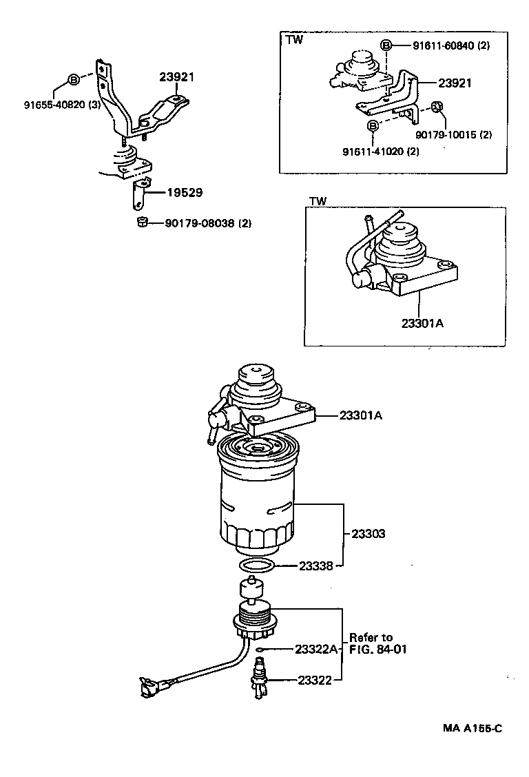 23301-54510 CAP ASSY, FUEL FILTER product image