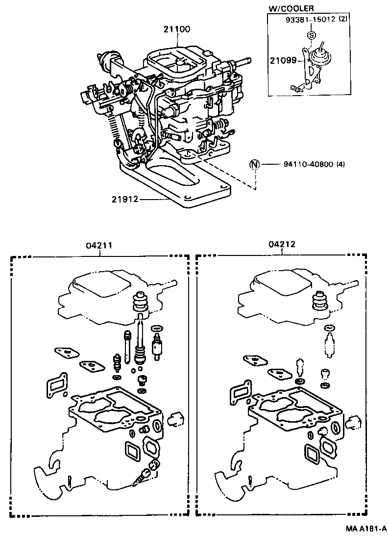 04211-73171 CARBURETOR KIT product image