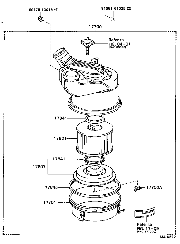 17700-58250 CLEANER ASSY, AIR product image