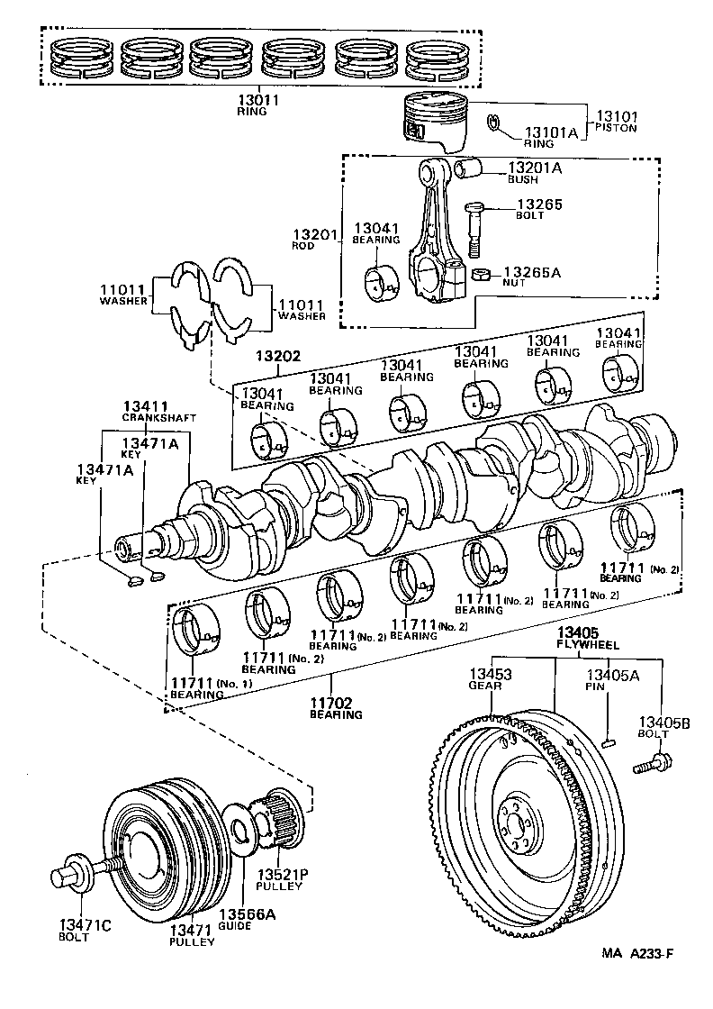 13103-73050 PISTON SUB-ASSY, W/PIN product image