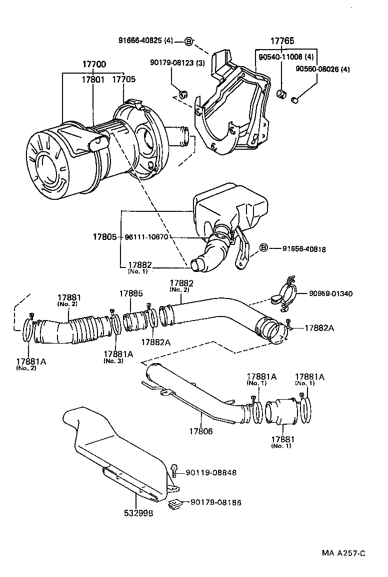 17705-43110 CAP SUB-ASSY, AIR CLEANER product image