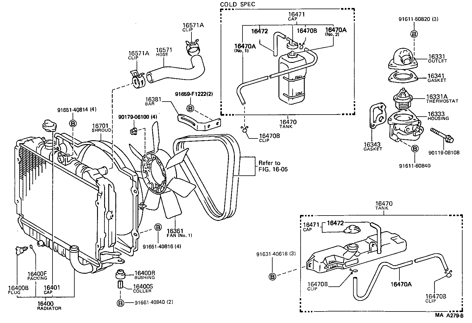 16381-54050 BAR, FAN BELT ADJUSTING product image