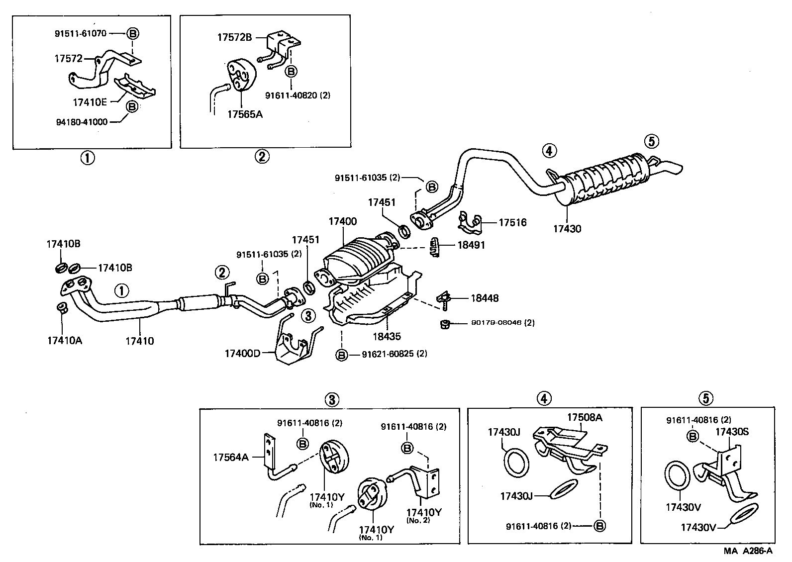 17430-71270 PIPE ASSY, EXHAUST, TAIL product image